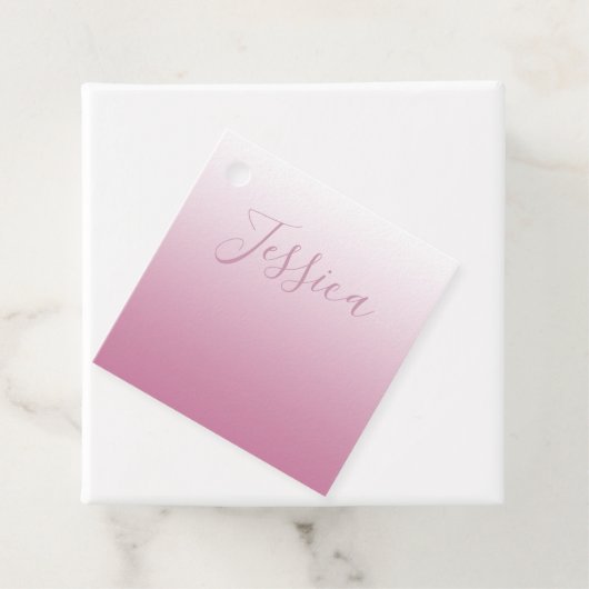 Étiquettes Cadeau Élégant script et rose modifiable (n'importe quell (En situation)