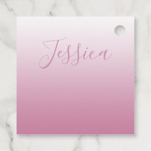 Étiquettes Cadeau Élégant script et rose modifiable (n'importe quell (Dos)