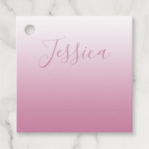 Étiquettes Cadeau Élégant script et rose modifiable (n'importe quell
