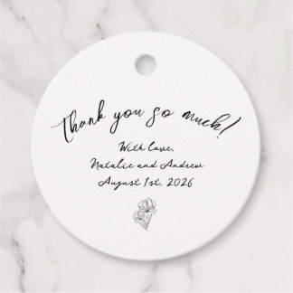 Étiquettes Cadeau Élégant script moderne Favoriser les balises