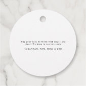 Étiquettes Cadeau Élégant script moderne Gold Heart Joyeux vacances (Dos)