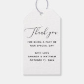 Étiquettes-cadeau Élégant script propre. Merci Mariage minimaliste (Devant)