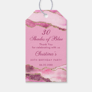 Étiquettes-cadeau Elegant Shades of Pink Birthday Party 