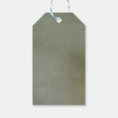 Étiquettes-cadeau Elégant Shamrock St.Patrick`s Day, Cuir vert (Dos)