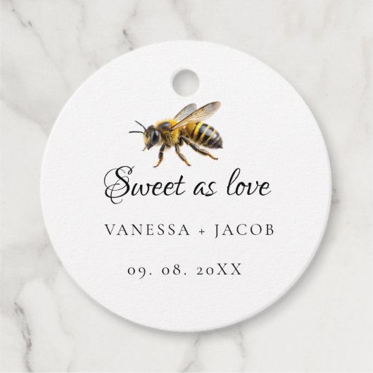 Étiquettes Cadeau Élégant signifié pour être mariage Faveur (Devant)