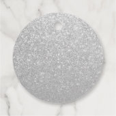 Étiquettes Cadeau Elégant Silver Parties scintillant Noir brillant F (Dos)