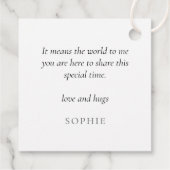 Étiquettes Cadeau Elégant Silver Parties scintillant Nom Vingt premi (Dos)