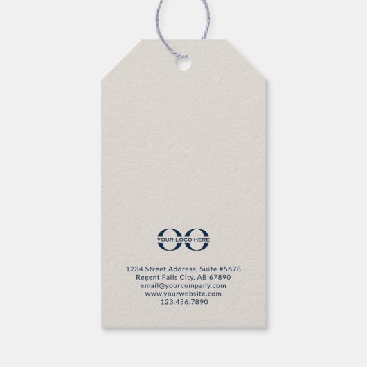 Étiquettes-cadeau Élégant Snowflake Holiday Message personnalisable (Dos)