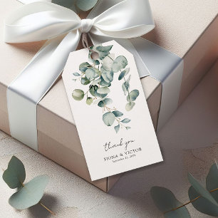 Étiquettes-cadeau Elégant Succulent Eucalyptus Mariage de verdure