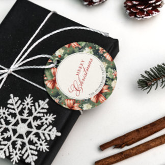 Étiquettes Cadeau Élégant Sucres de canne de Noël à la fête Personna