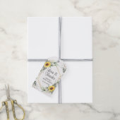Étiquettes-cadeau Elegant Sunflower Greenery Bridal Shower Thank You (Avec de la ficelle)
