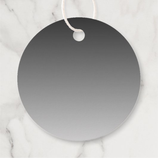 Étiquettes Cadeau Élégant texte sur simple moderne gris ombre dégrad (Dos)