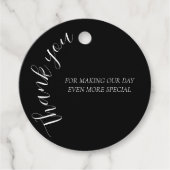 Étiquettes Cadeau Elégant thème Mariage noir et blanc (Devant)