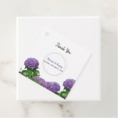 Étiquettes Cadeau Elégant violet Hydrangea Mariage cadeau (En situation)