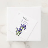 Étiquettes Cadeau Elégant violet Iris Mariage cadeau (En situation)