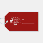 Étiquettes-cadeau Elégant Vous Souhaite Un Joyeux Monogramme DE NOËL (Dos Horizontal)