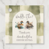 Étiquettes Cadeau Elégant Waddle It Be Mallard Duck Gender Reveal (Devant)