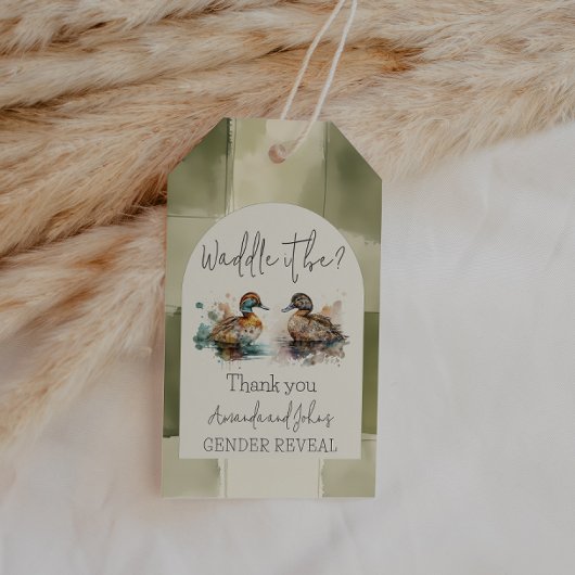 Étiquettes-cadeau Elégant Waddle It Be Mallard Duck Gender Reveal