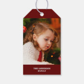 Étiquettes-cadeau Elégante À feuillage persistant Garland Border Deu (Dos)