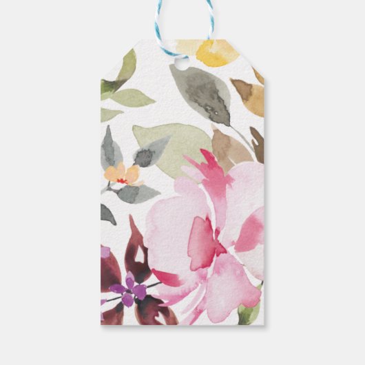 Étiquettes-cadeau Elégante aquarelle Beau Mariage (Dos)