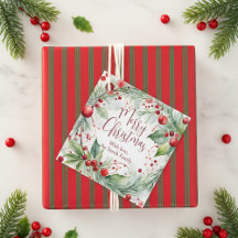 Elégante aquarelle Berry and Pine Christmas