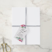 Étiquettes-cadeau Elégante aquarelle boho mariage floral merci (Avec de la ficelle)