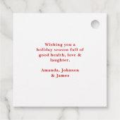 Étiquettes Cadeau Elégante aquarelle couronne de Noël (Dos)