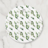 Étiquettes Cadeau Elégante aquarelle verte Mariage Favor balise (Dos)