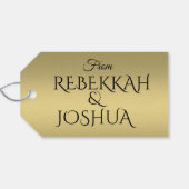 Étiquettes-cadeau Élégante balise Monogramme (Dos (Horizontal))