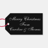 Étiquettes-cadeau Élégante Bling Christmas Tree Gift Balise (Dos (Horizontal))