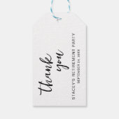 Étiquettes-cadeau Élégante Calligraphie Parti de retraite (Dos)