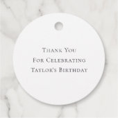 Étiquettes Cadeau Élégante Classique Monogram Golf Crest Anniversair (Dos)