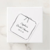 Étiquettes Cadeau Elégante Coquette Main Draw Bow mignonne Fête des  (En situation)