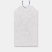 Étiquettes-cadeau Elégante Croix en bois avec Merci de fleurs roses (Dos)