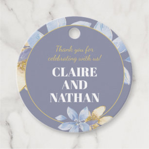 Étiquettes Cadeau Élégante Dusty Purple Floral Faver Tags