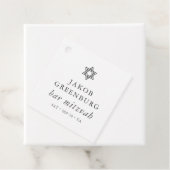 Étiquettes Cadeau Élégante étoile simple moderne de David Bar Mitzva (En situation)