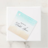 Étiquettes Cadeau Élégante Fête de Fiançailles Tropicale Côtière (En situation)