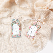 Étiquettes-cadeau Élégante Fête des mariées florale Bohème Blush