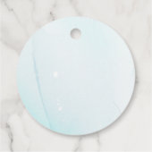 Étiquettes Cadeau Élégante Fleur Bleue Customisée Graduation (Dos)