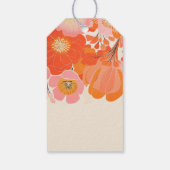 Étiquettes-cadeau Élégante fleur de coquelicot rose corail (Dos)