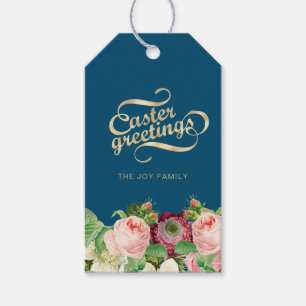 Étiquettes-cadeau Élégante florale Balises cadeaux de Pâques