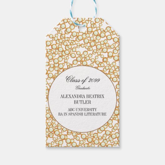 Étiquettes-cadeau Élégante maîtrise de l'Université de l'Université (Devant)