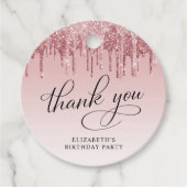 Étiquettes Cadeau Elégante Parties scintillant 60e anniversaire Merc (Devant)