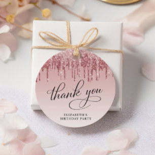 Étiquettes Cadeau Elégante Parties scintillant 60e anniversaire Merc