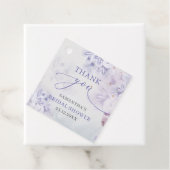 Étiquettes Cadeau Elégante pastel mauve fleurs de printemps nuptiale (En situation)