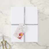 Étiquettes-cadeau Élégante Peach Floral Pop it When She Pops (Avec de la ficelle)