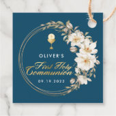 Étiquettes Cadeau Élégante première sainte communion (Dos)