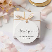 Étiquettes Cadeau Elégante Réception De Mariage Après Merci De Fête