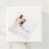 Étiquettes Cadeau Élégante robe de mariée blanche Bohème douche de m (En situation)