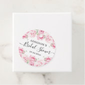 Étiquettes Cadeau Elégante Rose d'aquarelle rose (En situation)